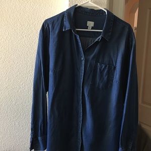 Long sleeve jean looking shirt- XXL